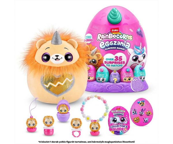 Rainbocorns: Eggzania meglepetés tojás plüssfigurával többféle változatban 1db
