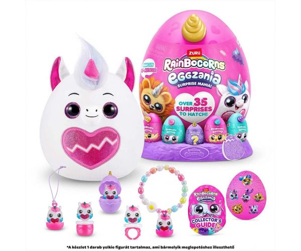 Rainbocorns: Eggzania meglepetés tojás plüssfigurával többféle változatban 1db