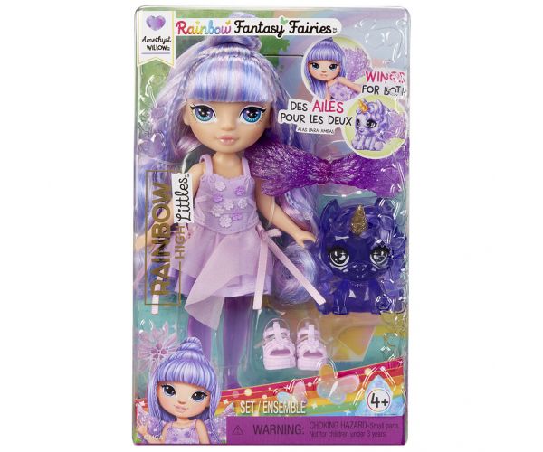 Rainbow High Littles szivárvány tündér Amethyst Willow baba