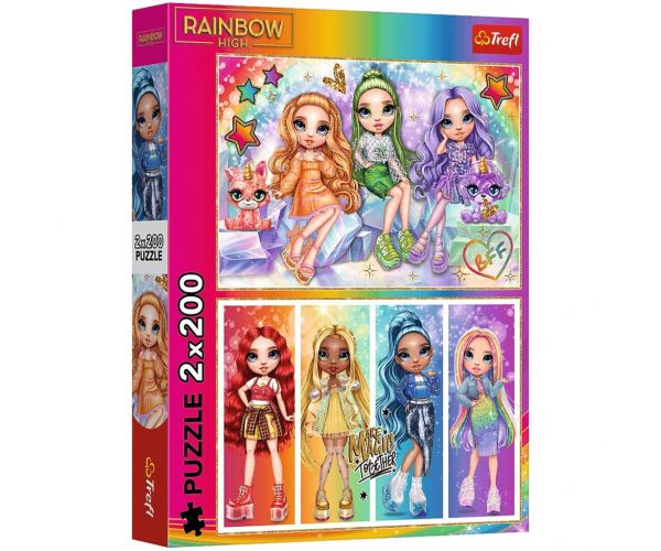Rainbow High legjobb barátnők 2x200db-os puzzle - Trefl