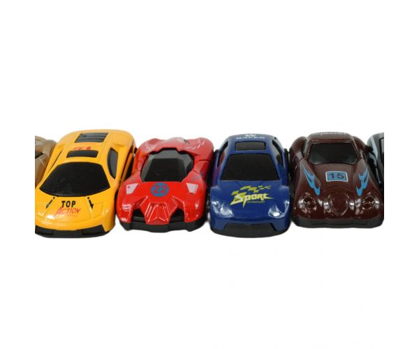 Racing Car: 10 db-os versenyautó szett 6cm 1/72