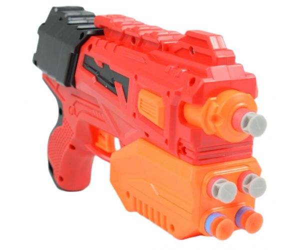 Raid Launcher: Manuális szivacslövő fegyver céltáblával és töltényekkel 26cm
