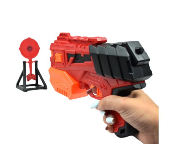Raid Launcher: Manuális szivacslövő fegyver céltáblával és töltényekkel 26cm