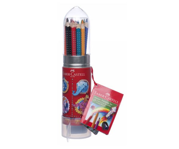 Faber-Castell: Rakéta színes ceruza 15db-os szett hegyezővel