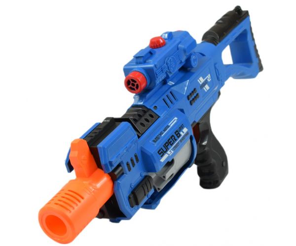 Rapid Launcher: Elektromos forgótáras szivacslövő fegyver 20db tölténnyel 49cm