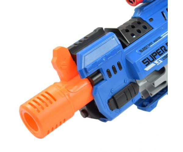 Rapid Launcher: Elektromos forgótáras szivacslövő fegyver 20db tölténnyel 49cm