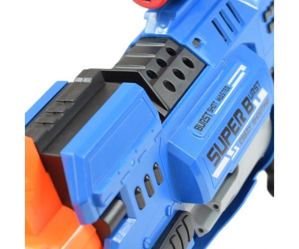 Rapid Launcher: Elektromos forgótáras szivacslövő fegyver 20db tölténnyel 49cm
