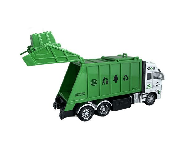 RC Távirányítós hulladék vagy konténer szállító teherautó fénnyel 27MHz 1/36 20cm kétféle változatban