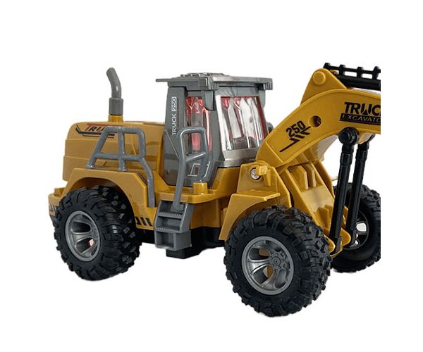 RC Távirányítós exkavátor markoló munkagép fényeffektekkel 1/30-as méretarányban 24cm