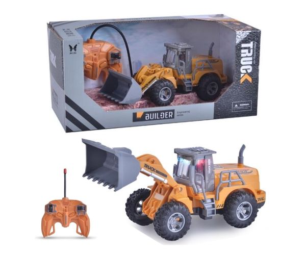 RC Builder Távirányítós homlokrakodó munkagép fénnyel 1/30 27mHz