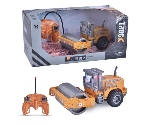 RC Builder Távirányítós úthenger munkagép fénnyel 1/30 27mHz