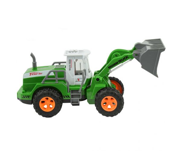 RC Távirányítós homlokrakodó farm munkagép fényeffektekkel 1/30-as méretarányban 20cm