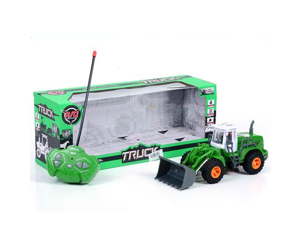 RC Távirányítós homlokrakodó farm munkagép fényeffektekkel 1/30-as méretarányban 20cm