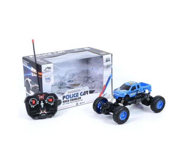 RC Távirányítós rendőrségi crawler terepjáró 1/18