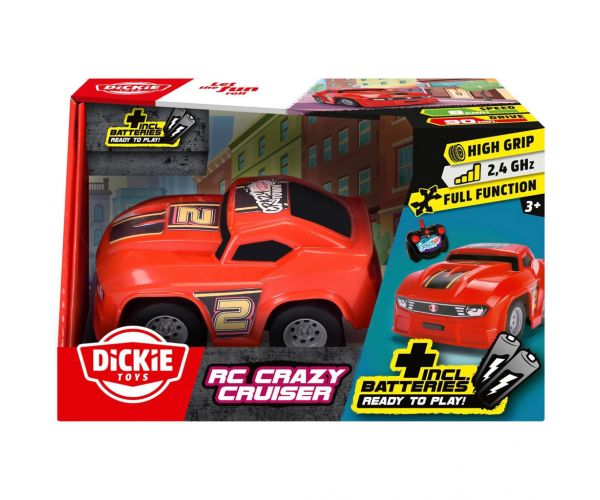 RC Crazy Cruiser távirányítós versenyautó 2,4 GHz – piros - Dickie Toys
