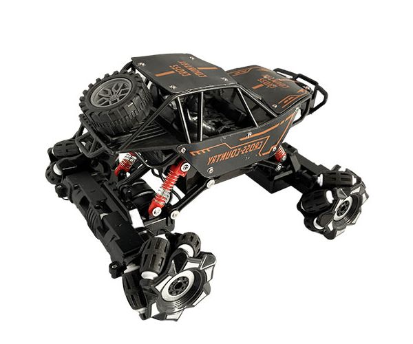 RC Távirányítós oldalirányban mozgatható Cross Country Jeep rugós felfüggesztéssel és fényeffektekkel 21cm 2,4 GHz