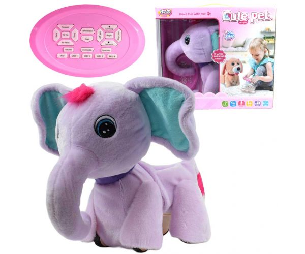 RC Cute Pet: Távirányítós interaktív plüss elefánt kiegészítőkkel 2.4GHz 40cm