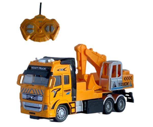 RC Távirányítós építőipari markoló vagy daruskocsi munkagép fénnyel kétféle változatban 27MHz 1/36-os méretarány 20cm