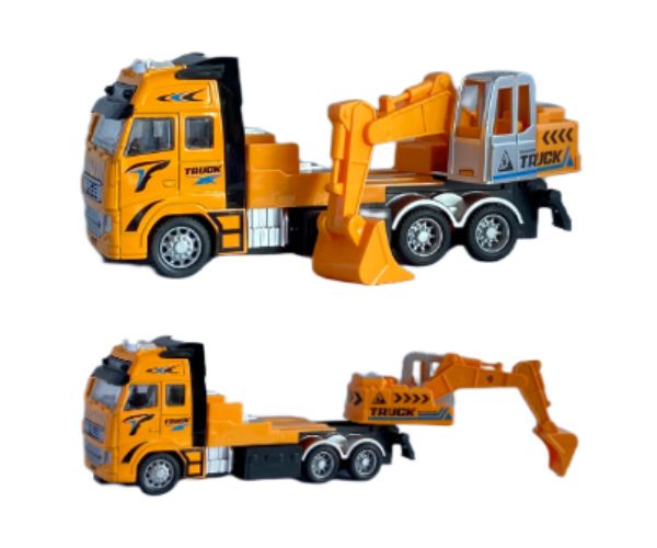 RC Távirányítós építőipari markoló vagy daruskocsi munkagép fénnyel kétféle változatban 27MHz 1/36-os méretarány 20cm