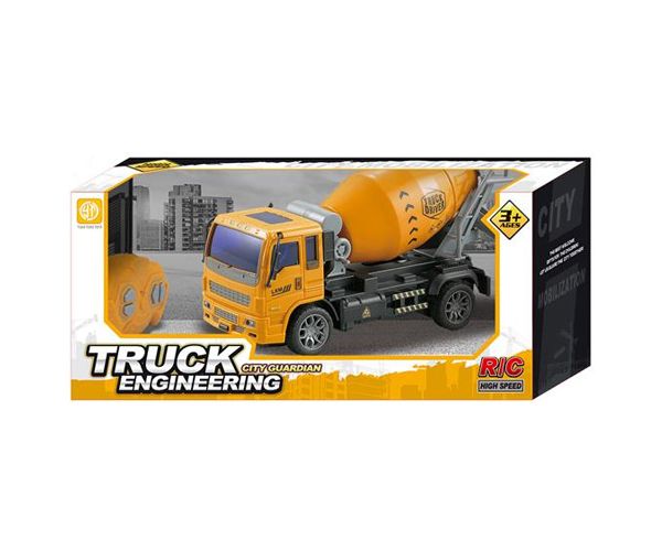 RC Távirányítós betonkeverős mixer teherautó fényekkel 1/36