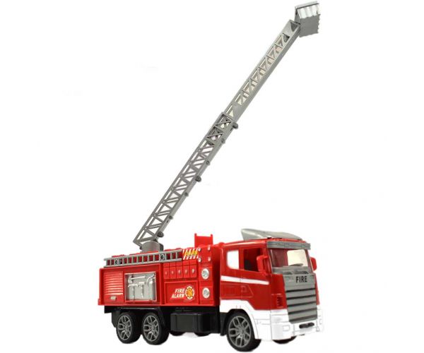 RC Távirányítós emelőkosaras tűzoltóautó fényeffektekkel 1/24-es méretarány 27MHz 30cm