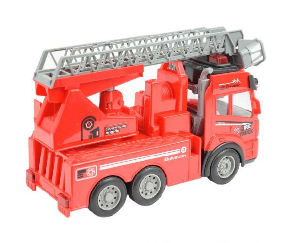 RC Távirányítós emelőkosaras tűzoltóautó fényeffektekkel 1/48-as méretarány 27 MHz 20cm