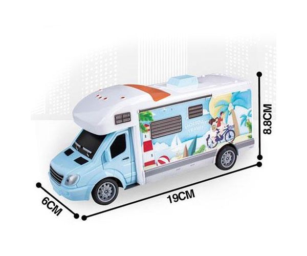 RC Távirányítós Holiday Travel lakóautó fénnyel 27MHz 1/32-es méretarány 20cm