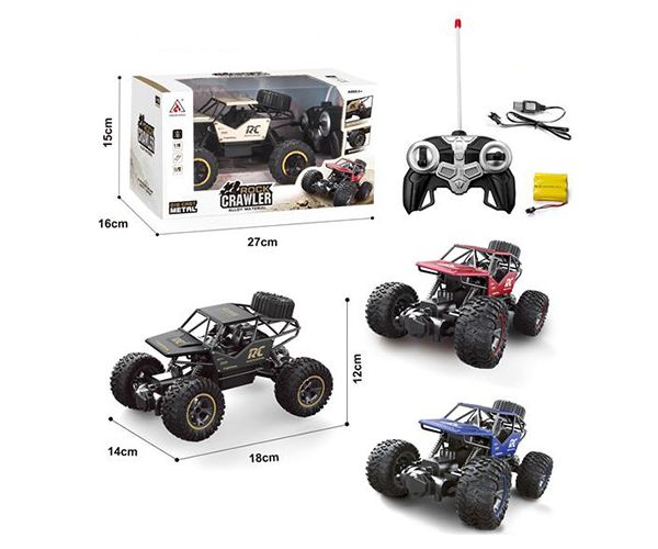 RC távirányítós hegymászó Jeep 27MHz 1/18 kétféle változatban
