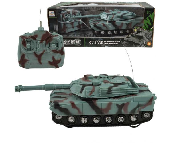 RC Távirányítós M1 Abrams tank fénnyel és hanggal 1/32-es méretarány 22cm