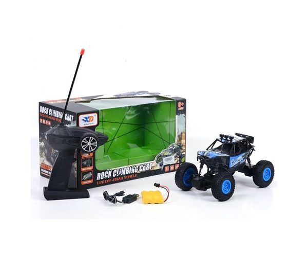 RC Off-Road kék távirányítós autó 1:20 USB töltövel