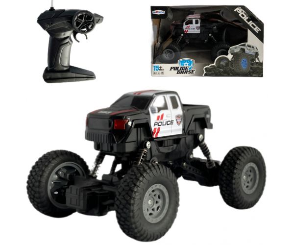RC Távirányítós 4WD rendőrségi hegymászó autó 1/18-as méretarány 21cm