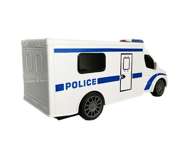 RC Távirányítós rendőr kisbusz fény és hang effektekkel 1:18-as méretarány 20cm