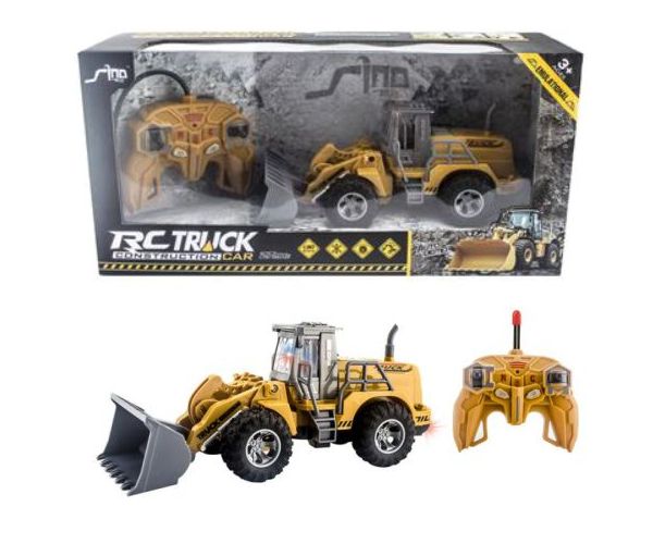 RC Távirányítós homlokrakodó munkagép fénnyel 1/30 27mHz-es