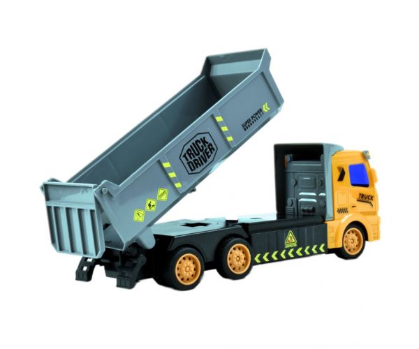 RC Távirányítós billencs építőipari kamion fénnyel 1/48 27MHz 20cm