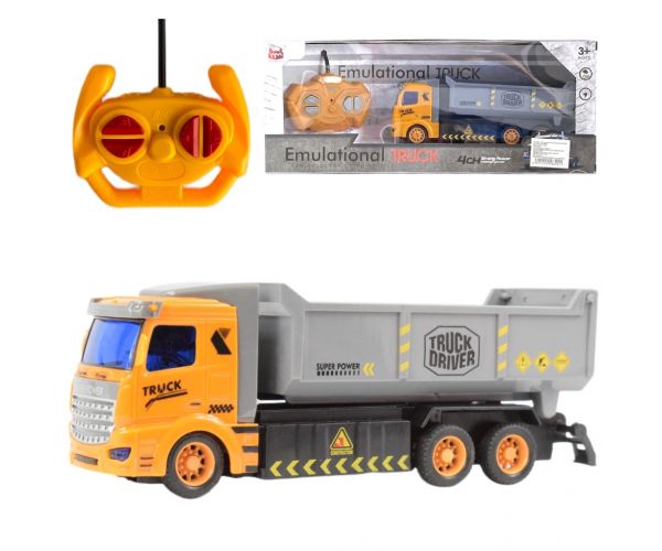 RC Távirányítós billencs építőipari kamion fénnyel 1/48 27MHz 20cm