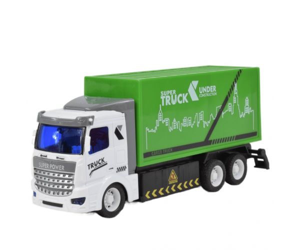 RC Távirányítós hulladékszállító teherautó fénnyel 1/48 27MHz 20cm