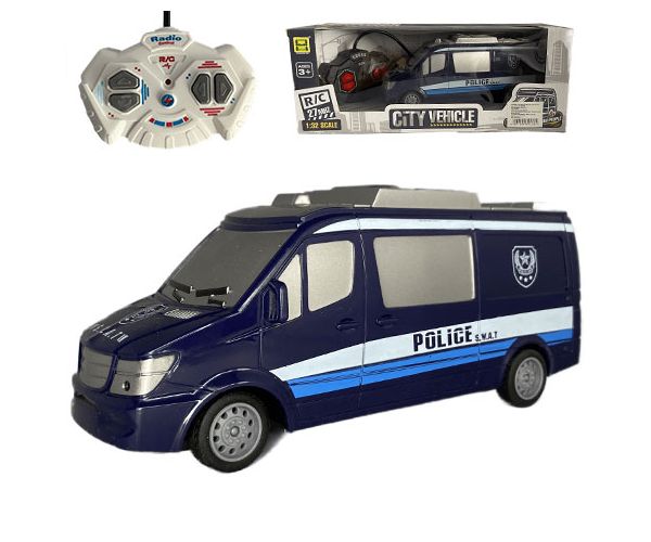 RC Távirányítós SWAT rendőr kisbusz fénnyel 27MHz 1/32-es méretarány 25cm