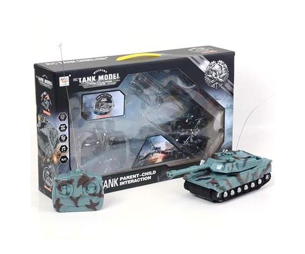RC Távirányítós terepmintás M1 Abrams tank fénnyel és hanggal 1/32-es méretarány 23cm