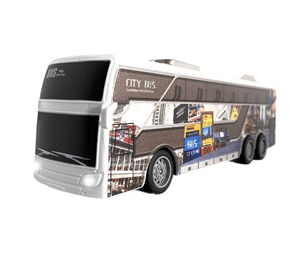 RC Távirányítós Travel City Busz fénnyel 27MHz 1/32-es méretarány 25cm