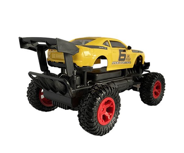 RC Off-Road távirányítós sárga Camaro fénnyel 27 MHz 29cm 1/14-es méretarány