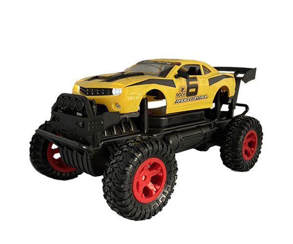 RC Off-Road távirányítós sárga Camaro fénnyel 27 MHz 29cm 1/14-es méretarány