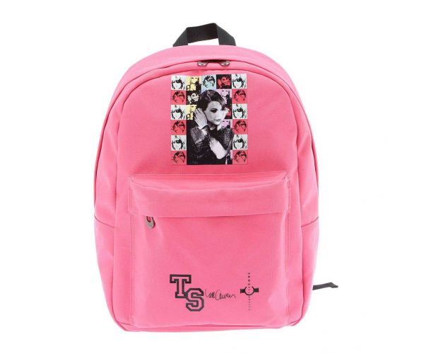Taylor Swift mintás pink párnázott iskolatáska, hátizsák 39x17x44cm