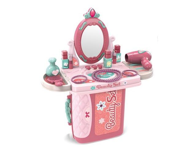 Pink 3az1-ben hordozható szépségszett bőröndben