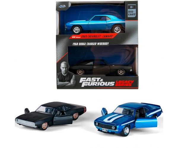 Halálos iramban: 1969 Chevrolet Camaro és 1968 Dodge Charger Widebody 2db-os csomag 1/32 méretarány - Jada Toys