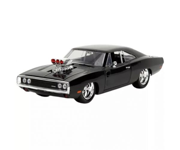 Halálos iramban: 1970 Dodge Charger fém autómodell Dom figurával 1/24 - Simba Toys