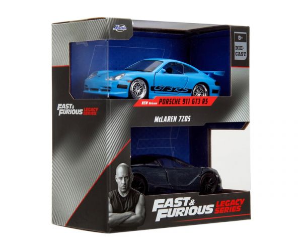 Halálos iramban: Porsche 911 GT3 RS és McLaren 720S 2db-os csomag 1/32 méretarányban - Jada Toys