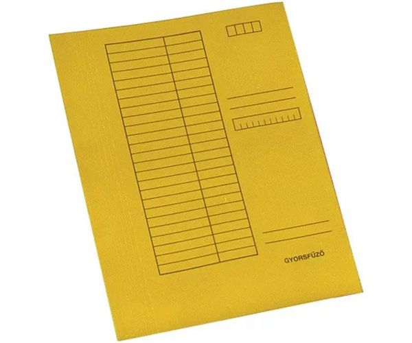Gyorsfűző mappa pd A/4 230g sárga