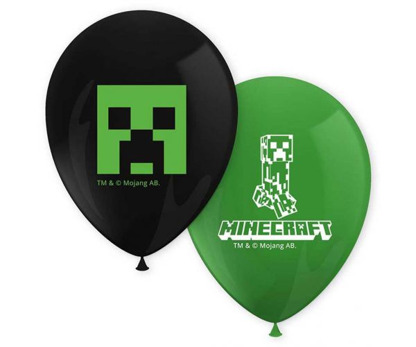Minecraft mintás latex lufi 8db-os szett