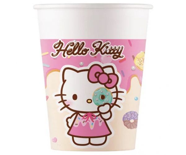Hello Kitty és Kuromi papír pohár 8db-os szett 200ml