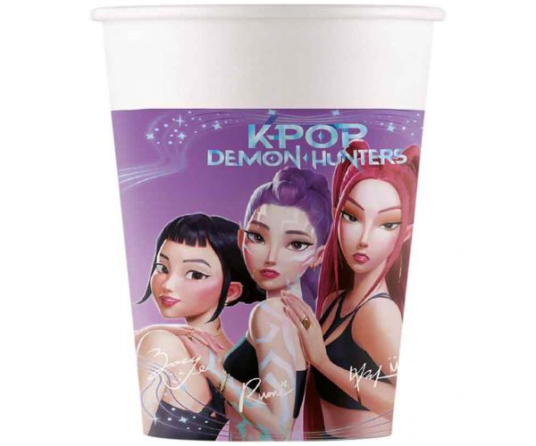 K-Pop Démonvadászok papír pohár 8db-os szett 200ml